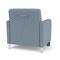 Lesro Siena Lounge Reception Wide Guest Chair w/ Front Casters, Brushed Steel Back Legs, RS RainSong Uph SN1201 - alternate 3